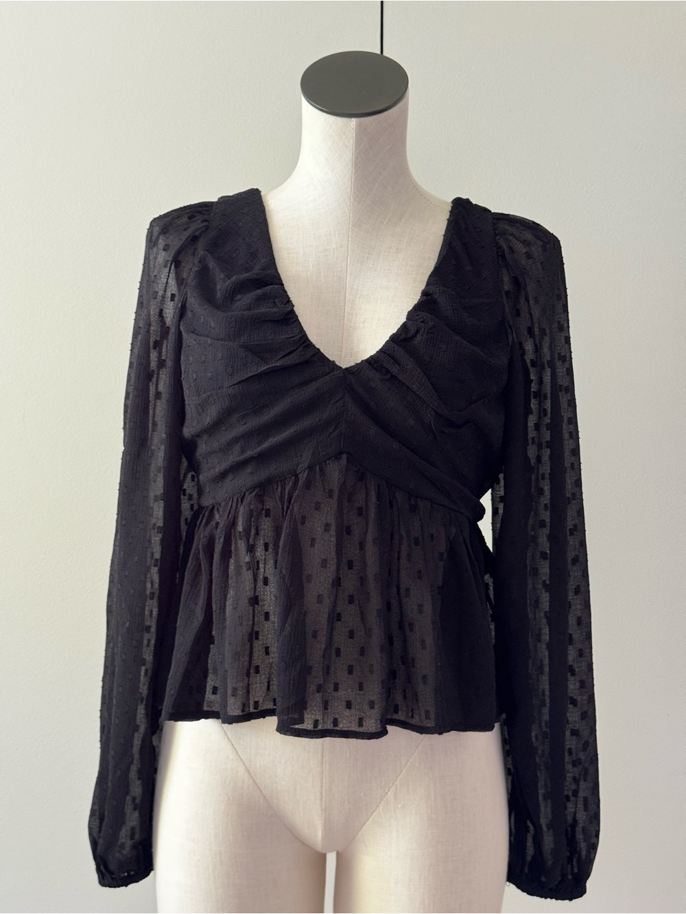 Anthropologie Swiss Dot Top- M NWT